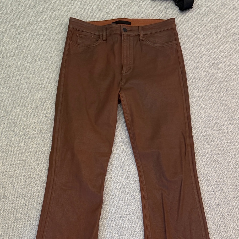 woman’s joe jeans coated brown jeans